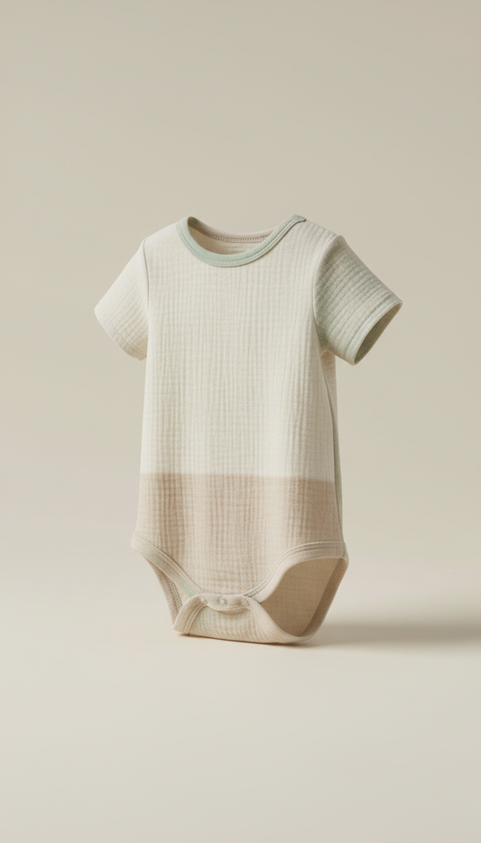 Bamboo Ribbed Romper Cloud White
